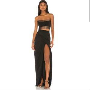 Katie May Bandeau + Maxi Skirt Matching Set Black